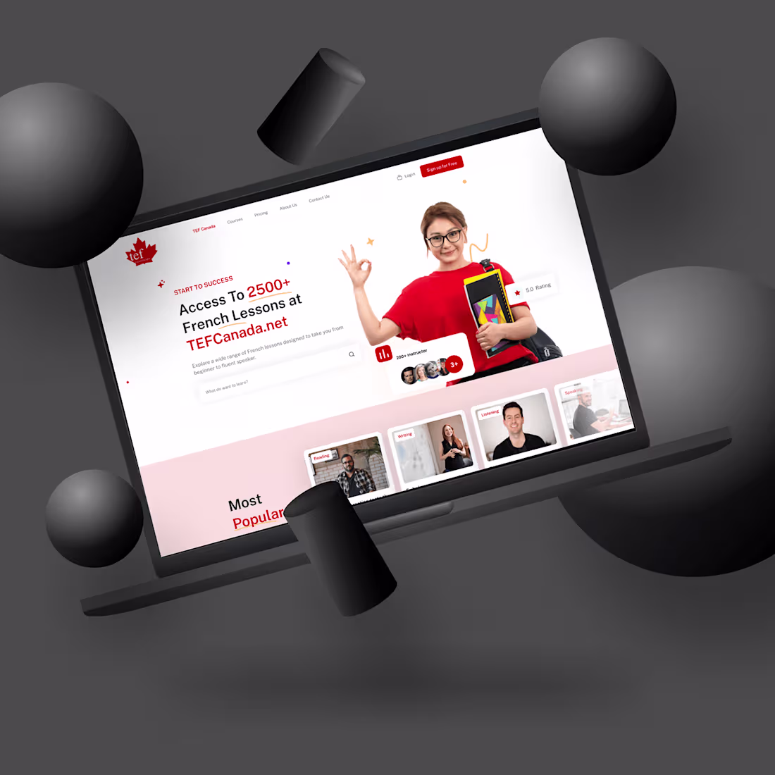 Cover image for Modern Online Learning Platform Landing Page