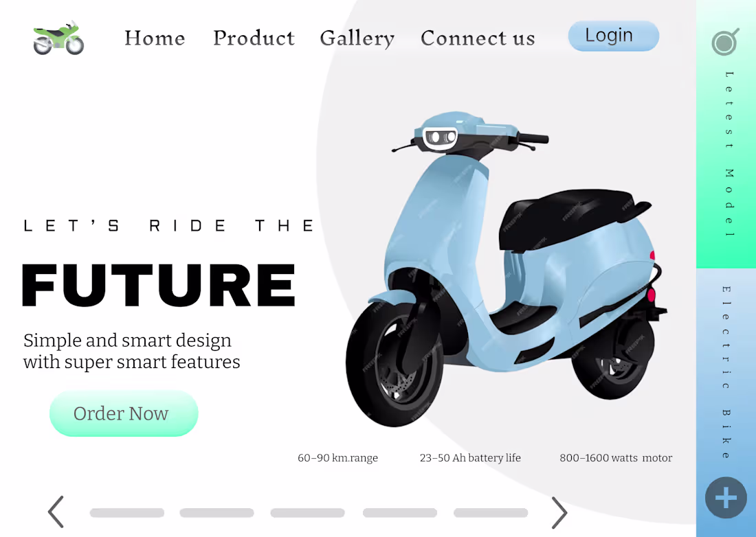 Cover image for EV Bike website