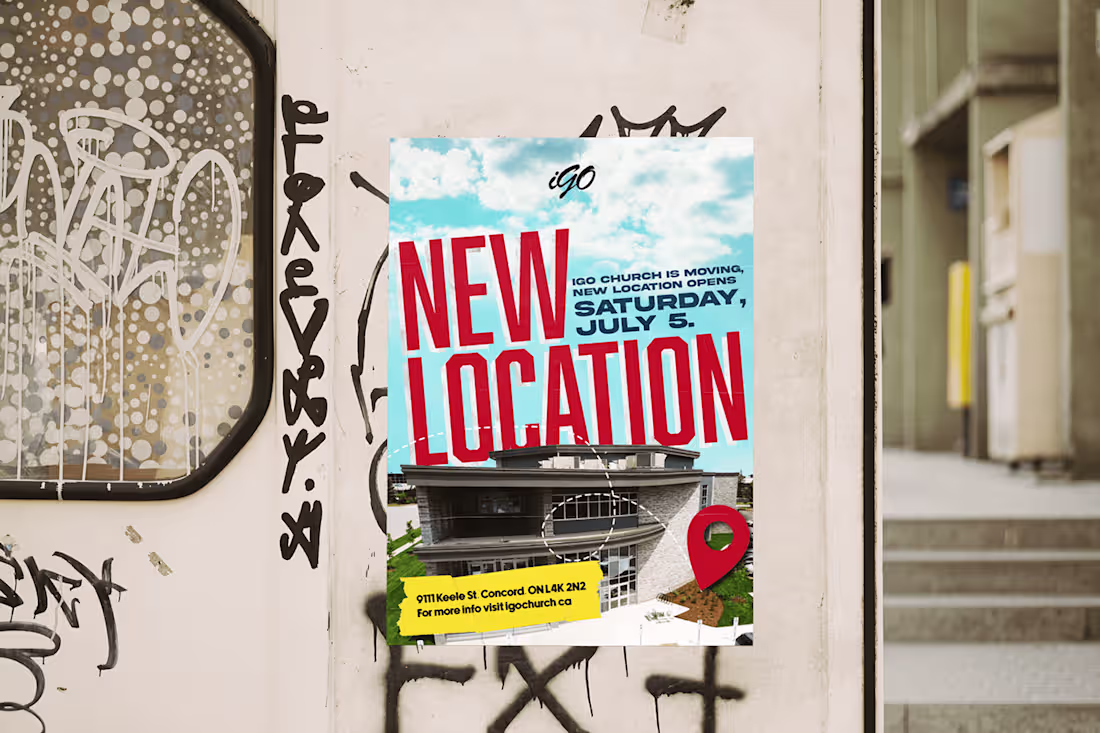 Cover image for iGoChurch Relocation Poster Design