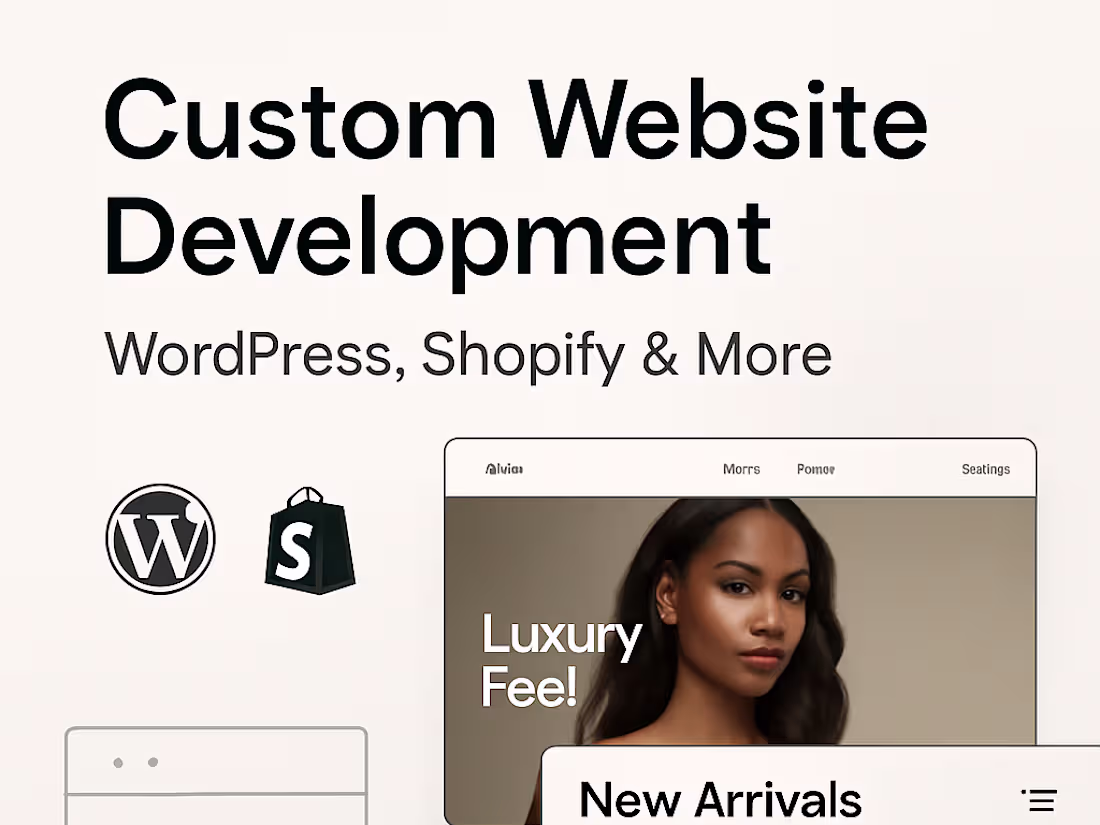 Cover image for Custom Website Development – WordPress, Webflow & More