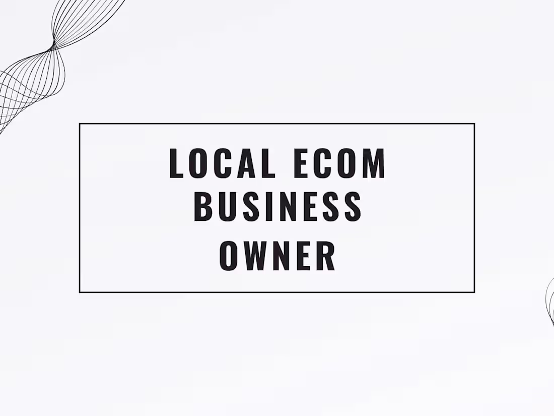 Cover image for Local E-commerce Business Owner