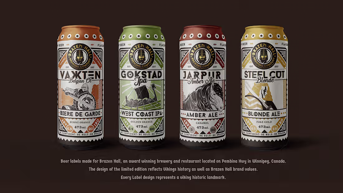 Cover image for BRAZEN HALL - Beer Labels Design
