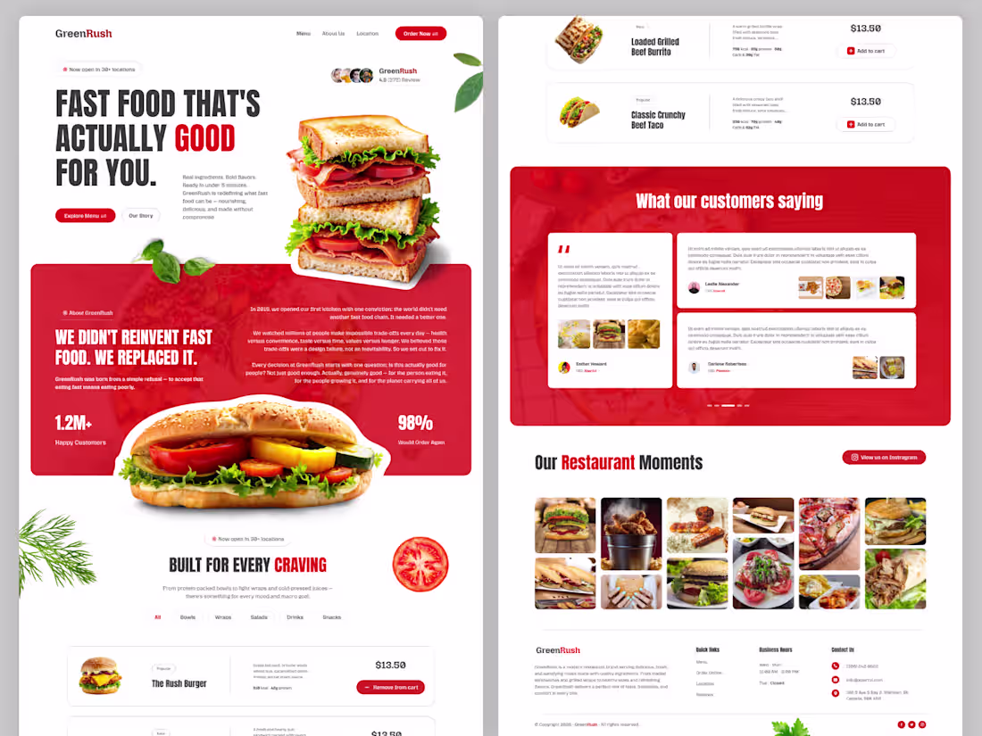 Cover image for GreenRush – Modern Fast Food