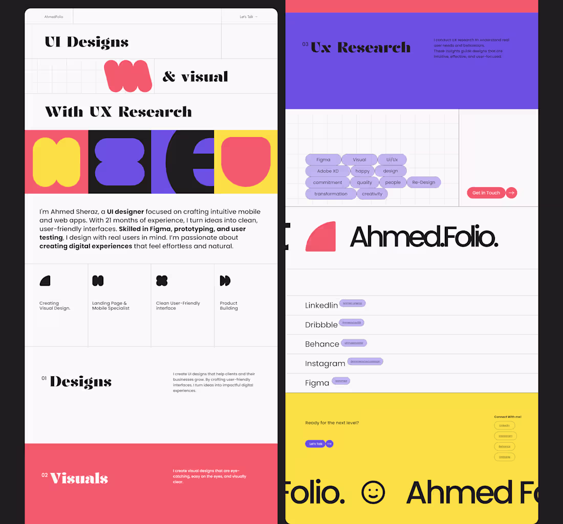 Cover image for portfolio design template for client