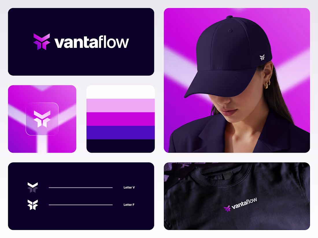 Cover image for vantaflow logo & brand identity!