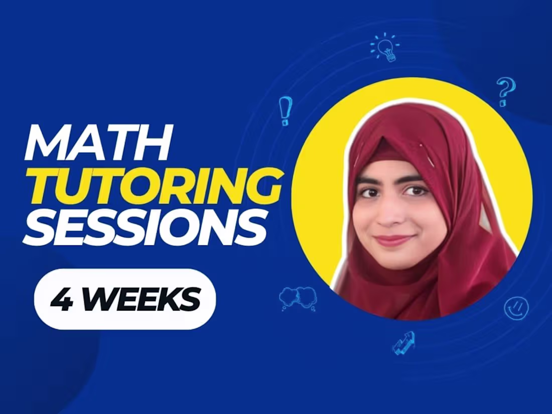 Cover image for Get One-on-One Sessions from Math tutor for 4 Weeks