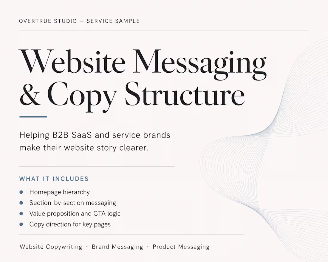 Cover image for Website Messaging & Copy Structure
