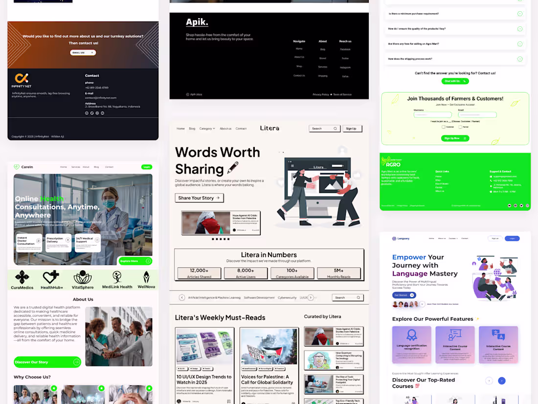 Cover image for Modern & Minimalist Landing Page Design for Web in Figma