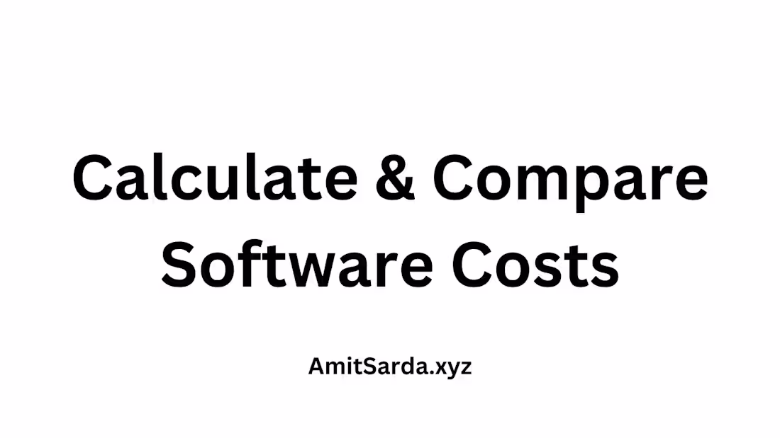 Cover image for comparecosts.fyi - Calculate and Compare Software Costs