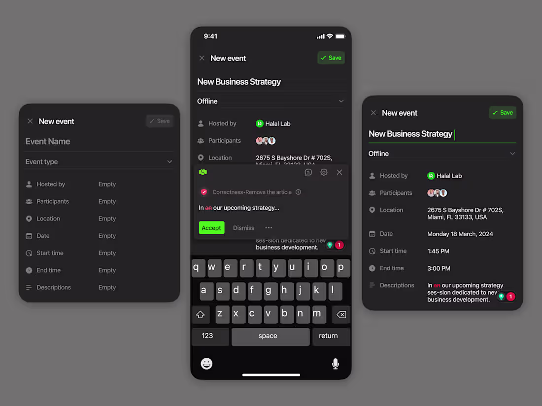 Cover image for Creating a new event - next level Mobile App