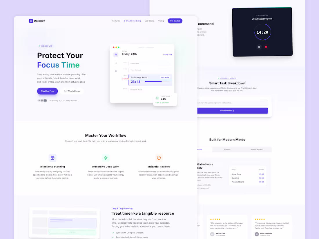 Cover image for DeepDay Landing Page Live Demo: https://deepday.vercel.app/