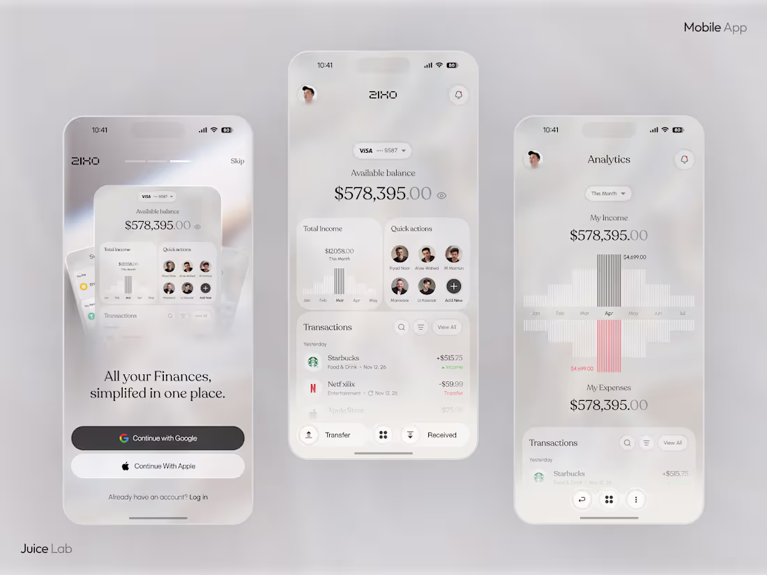 Cover image for Finance Mobile App UI Design
