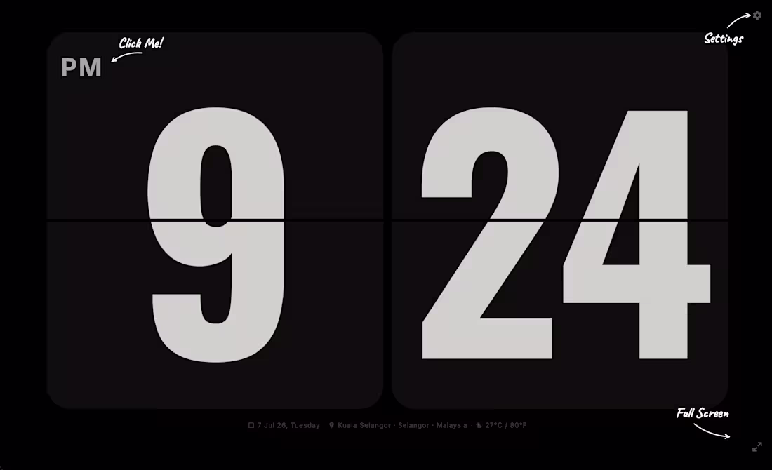 Cover image for https://flapclock.com (https://flapclock.com/)