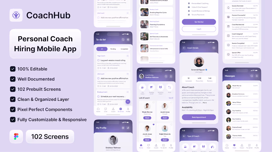 Cover image for CoachHub - Personal Coach Hiring Mobile App
