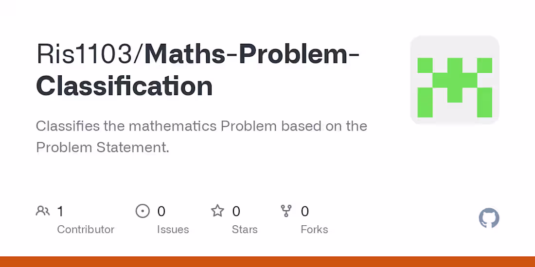 Cover image for Ris1103/Maths-Problem-Classification