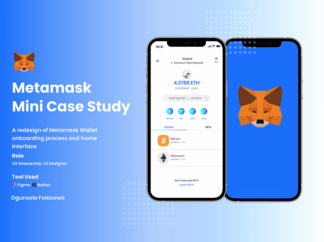 Cover image for Redesign of MetaMask App| Web 3 Mobile App Design