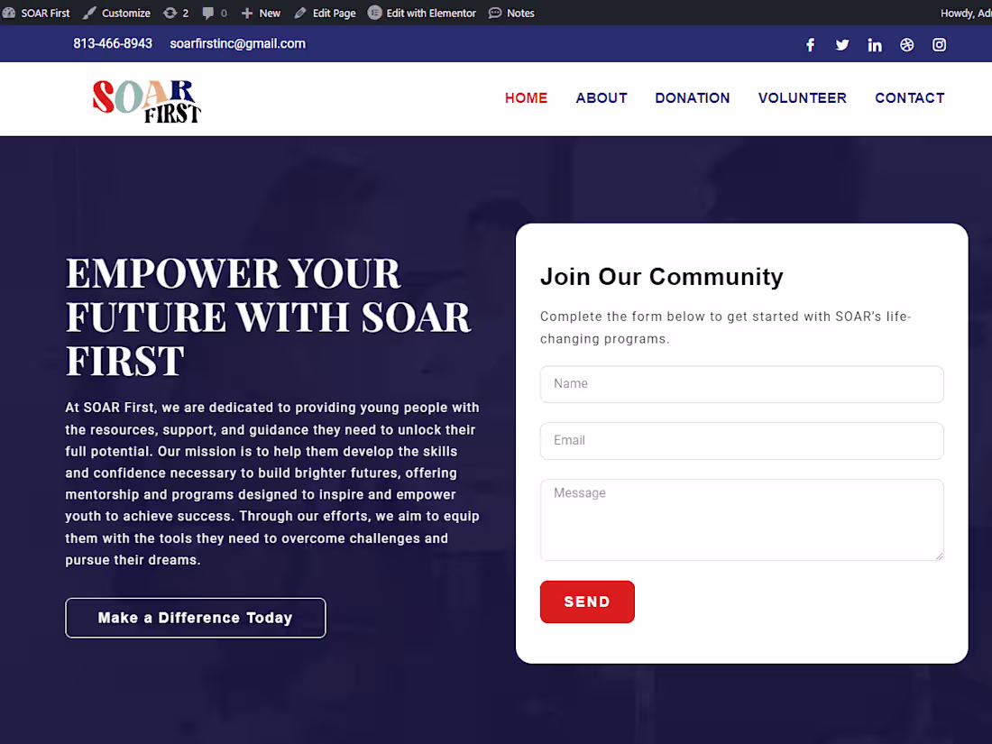 Cover image for Wordpress Landing Page