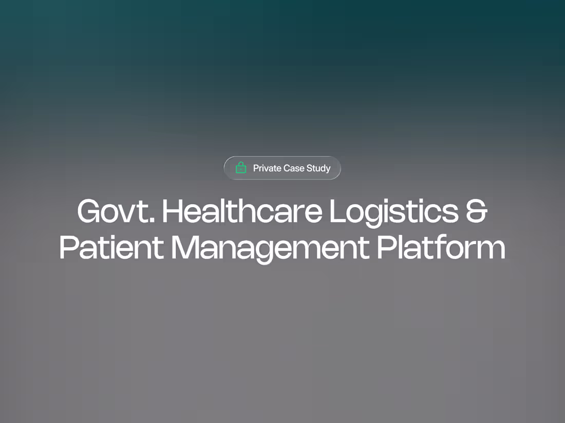 Cover image for Modular Healthcare Logistics & Patient Management Platform