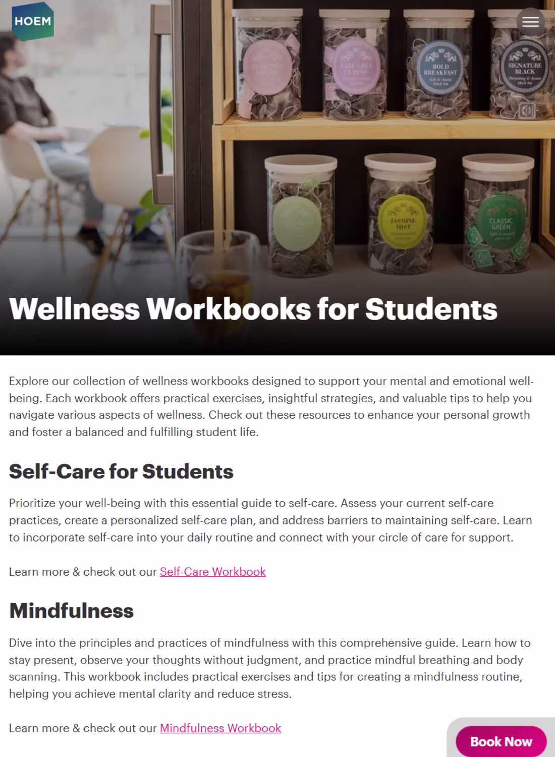 Cover image for Wellness resource page for HOEM,