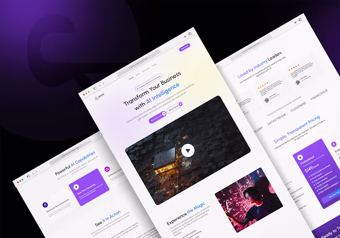Cover image for Ai saas landing page 😍