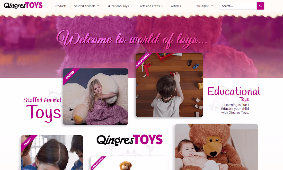 Cover image for Qingres Toys: Unique website content