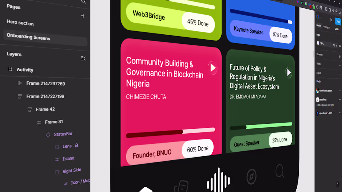 Cover image for Just vibes and results. A mobile screen design for Blockf3st...