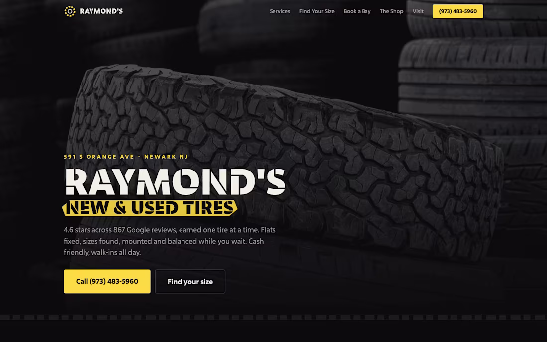 Cover image for Raymond's New and Used Tires