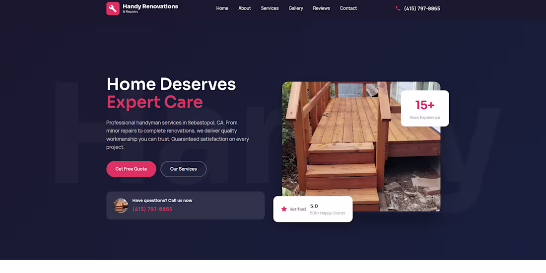 Cover image for Handyman website #AI #WebDevelopment