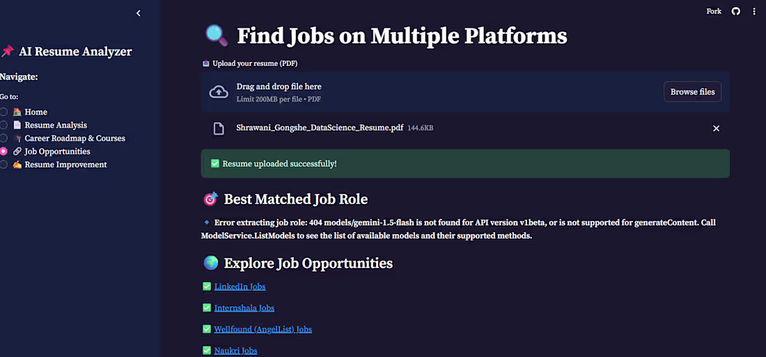 Cover image for AI-Powered Resume Analyzer & Job Matcher: Optimize Your Job ...