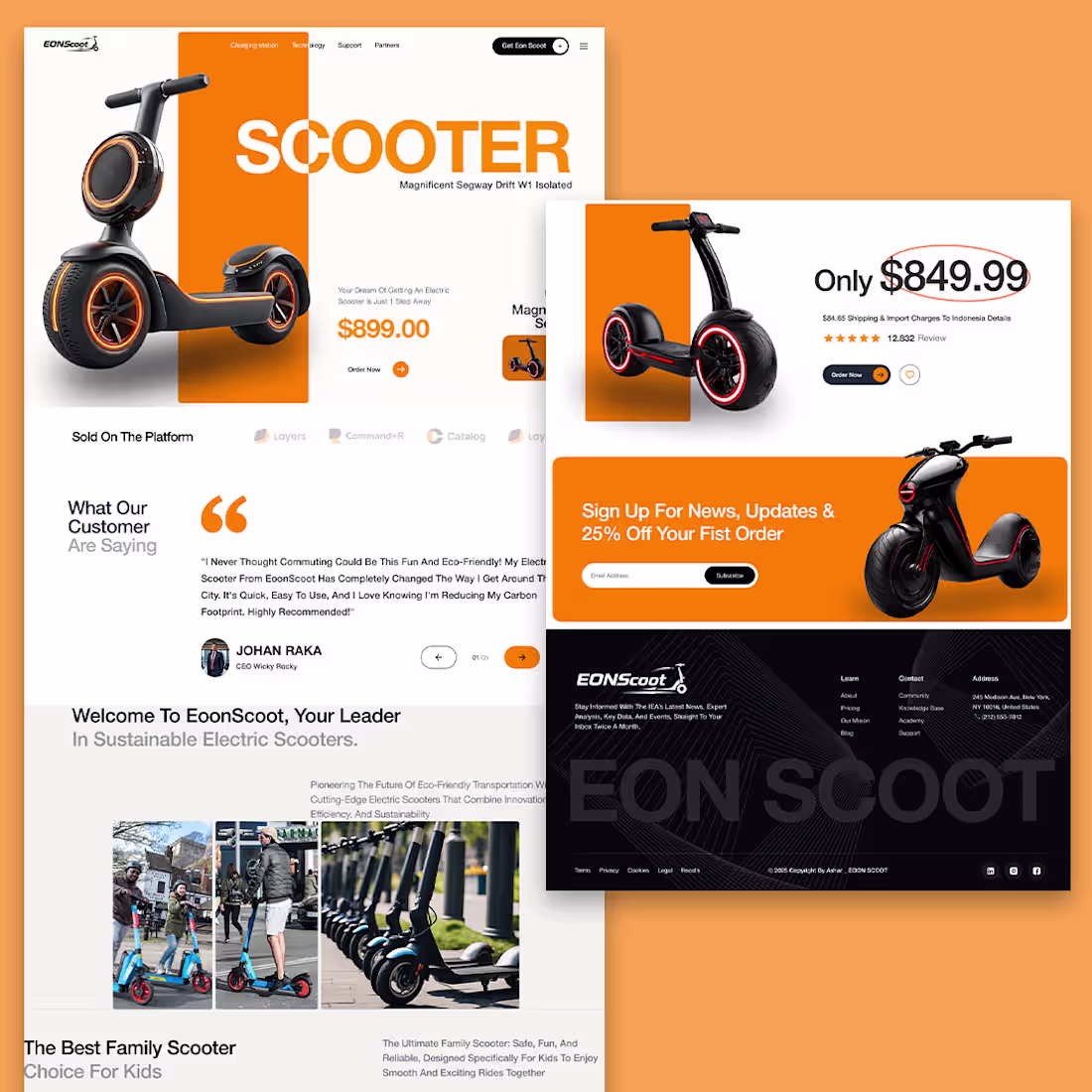 Cover image for EON SCOOT, Premium E-Scooter Landing