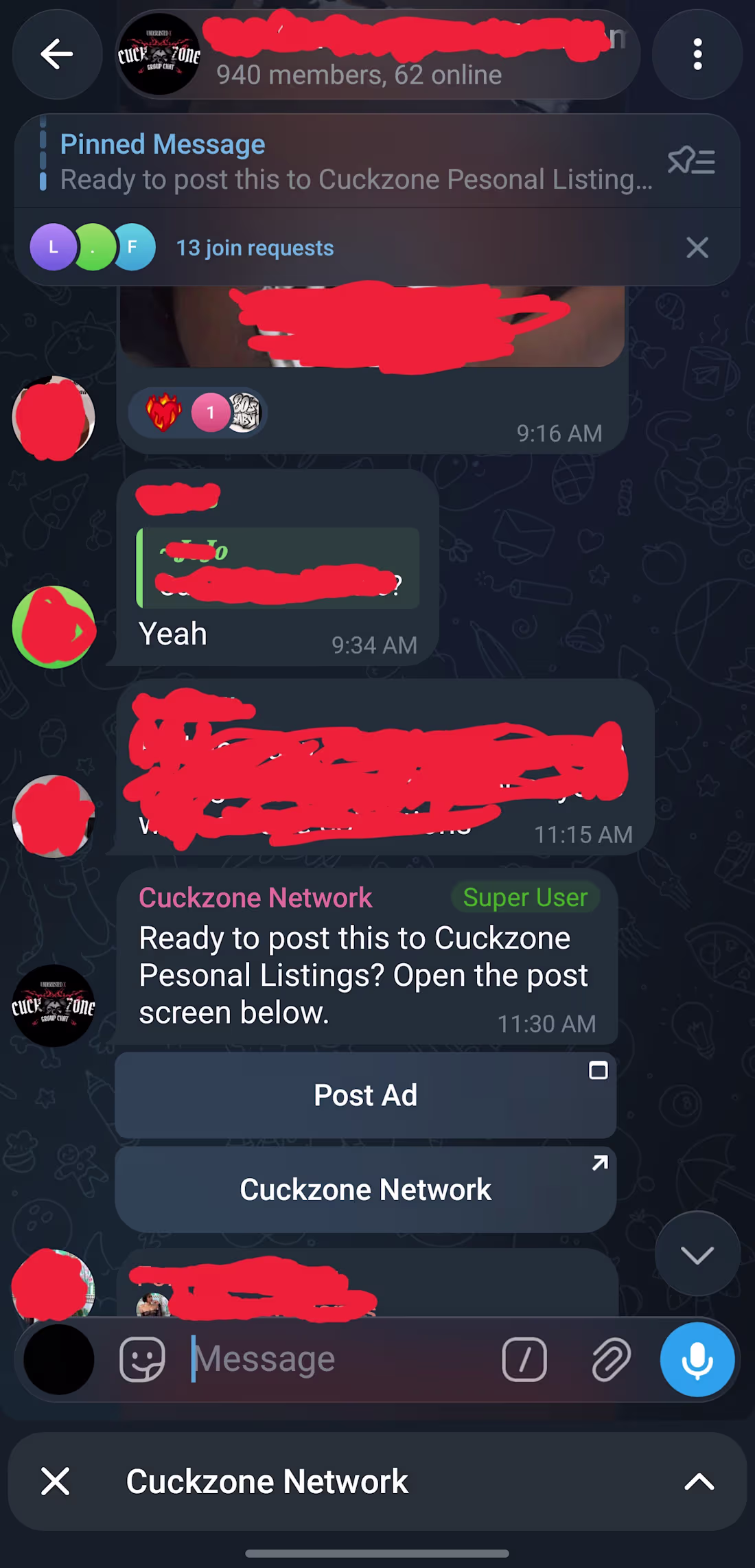 Cover image for Screenshots from an advanced Telegram
