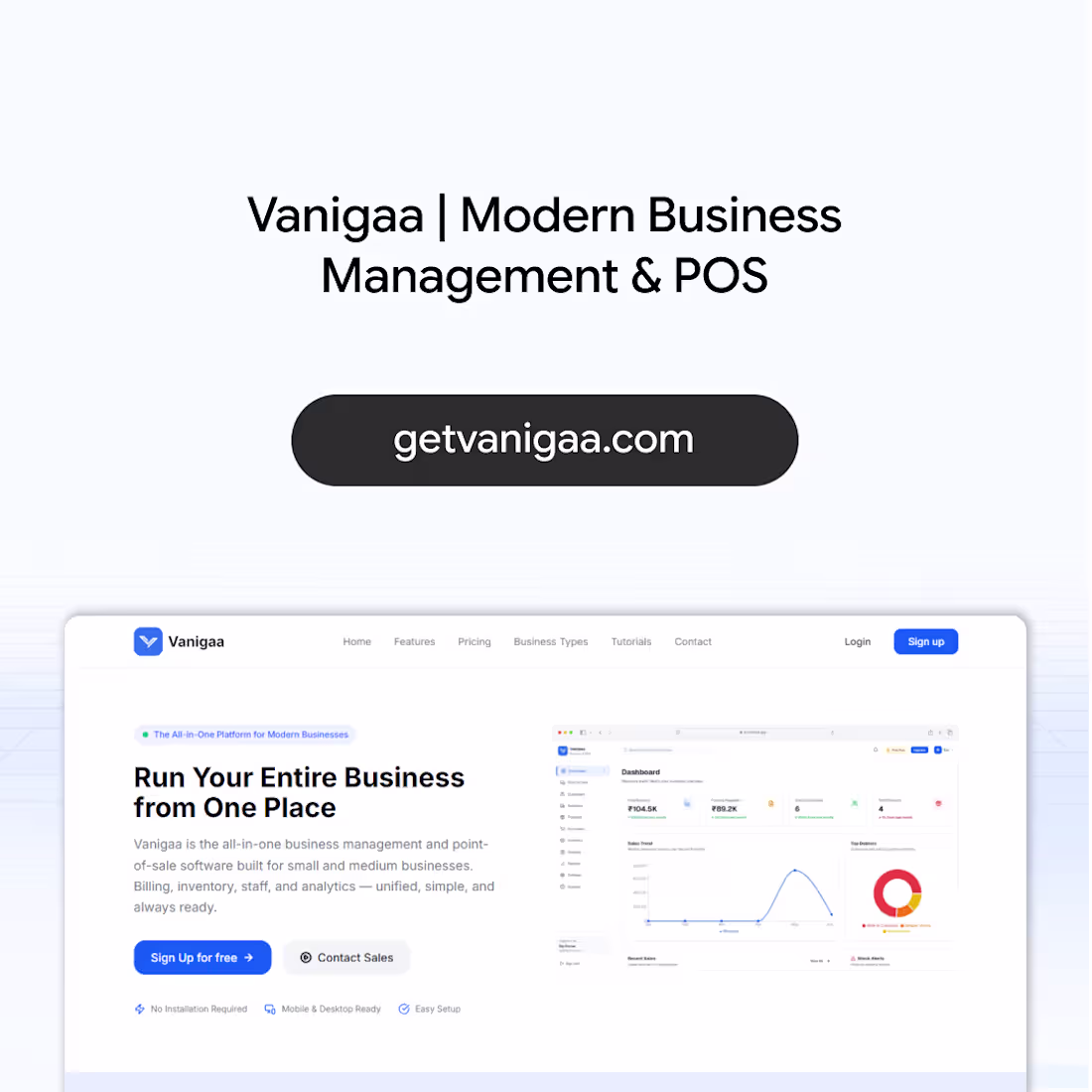 Cover image for Vanigaa - A Modern Business