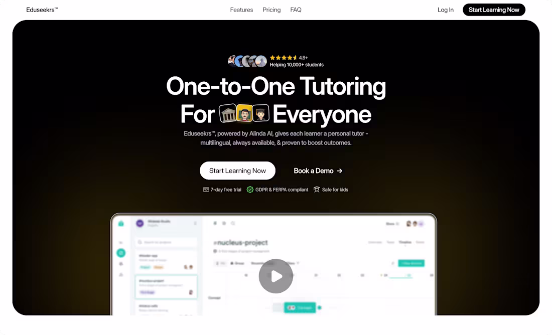 Cover image for Edtech high conversion hero section