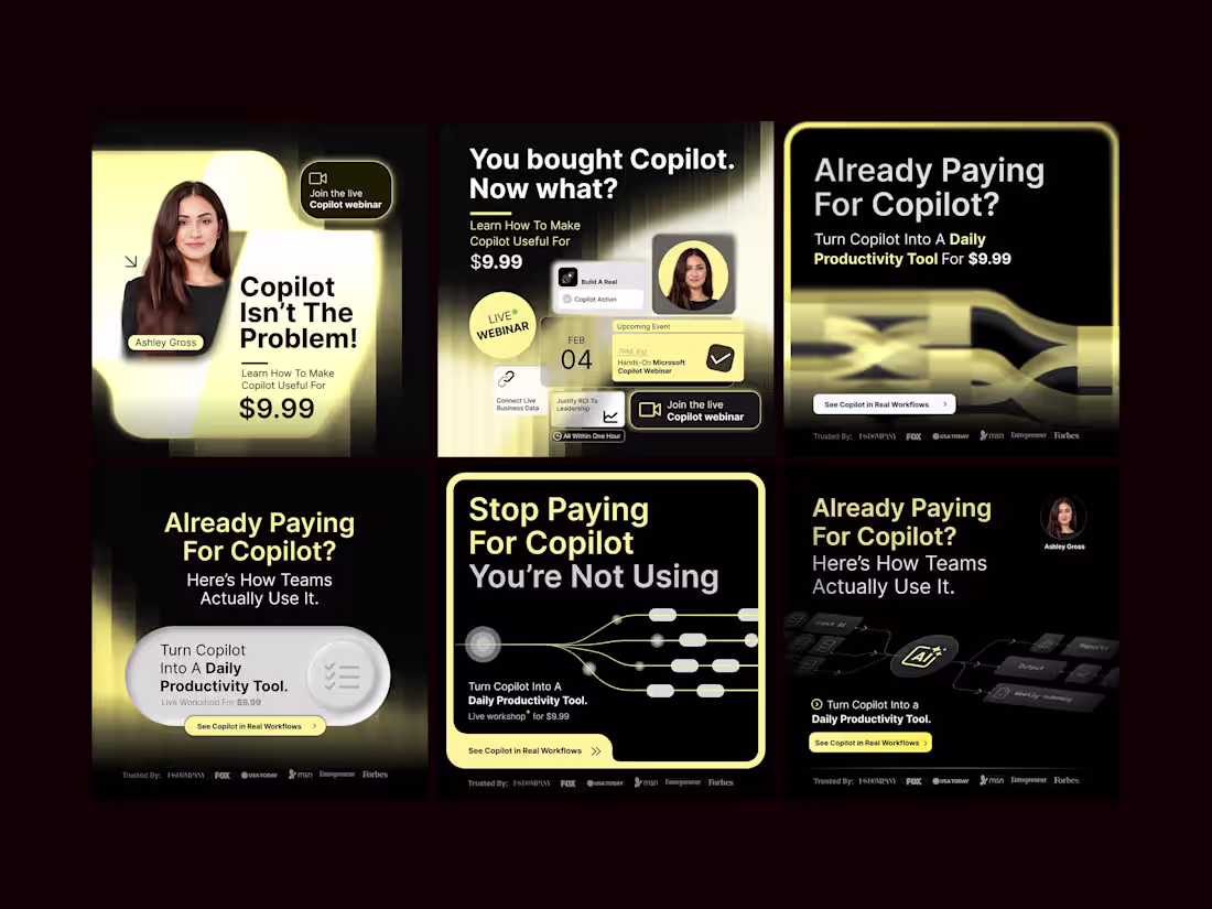 Cover image for Ad Creative Design — Ashley Gross / Copilot Webinar