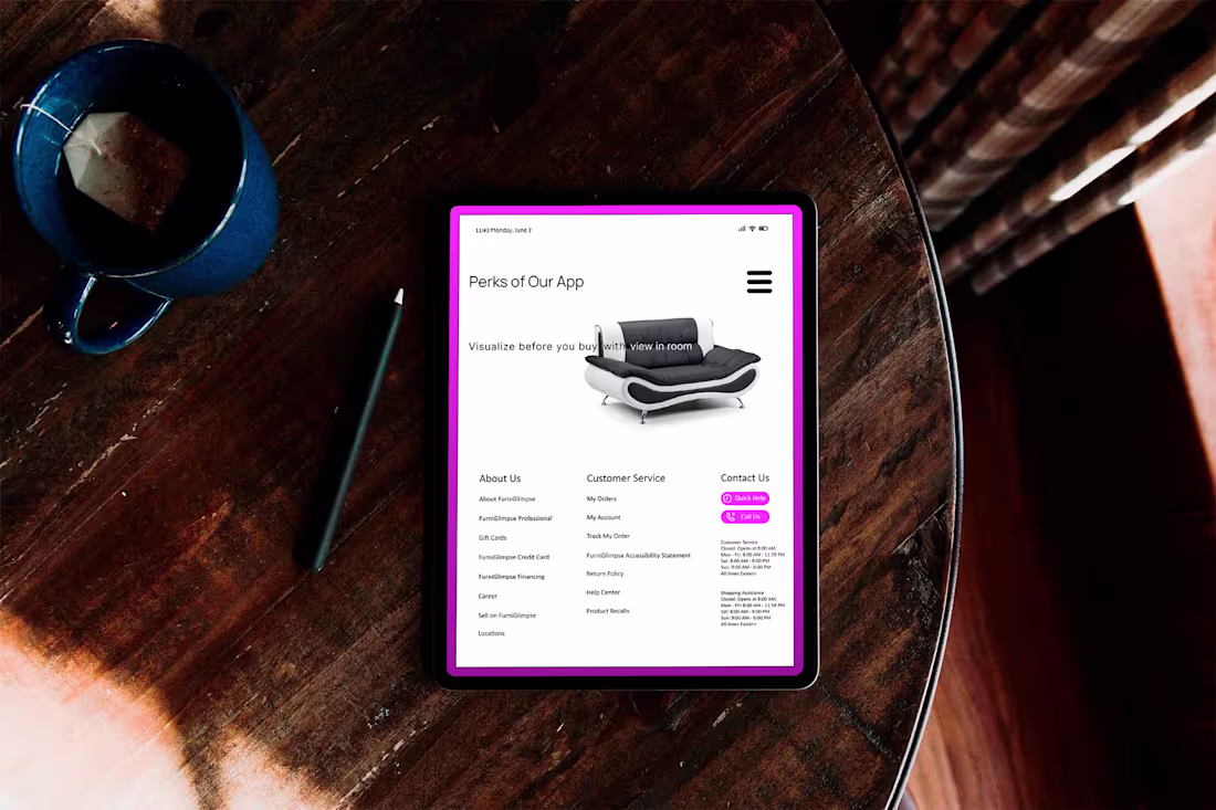 Cover image for Furniture App - iPad