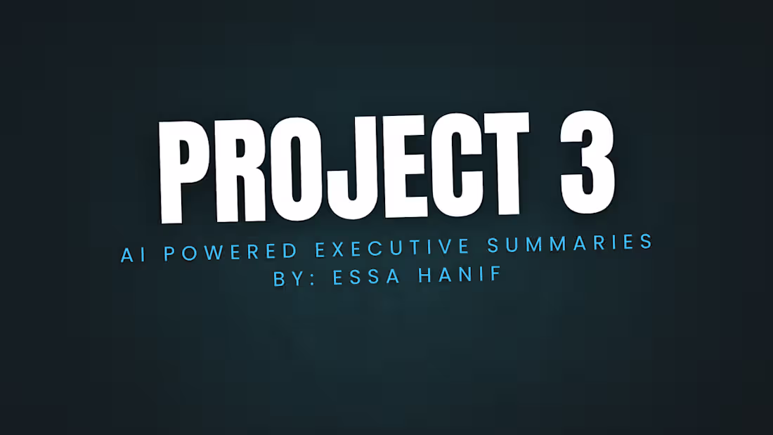 Cover image for AI-Powered Executive Summaries for Sales Reports