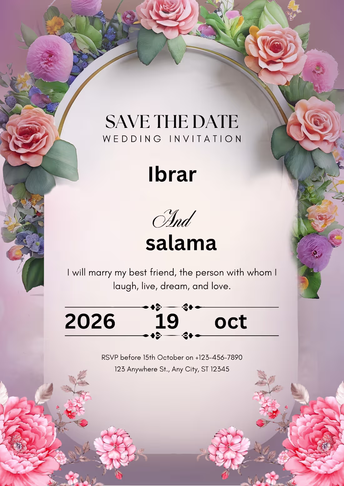 Cover image for marriage invitation card . made