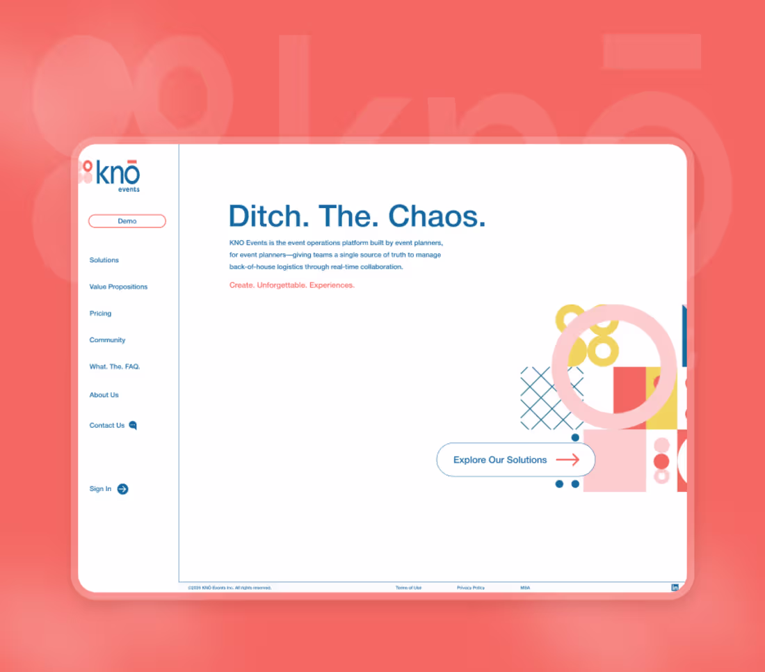 Cover image for KNO Events – Figma Design & Webflow Development