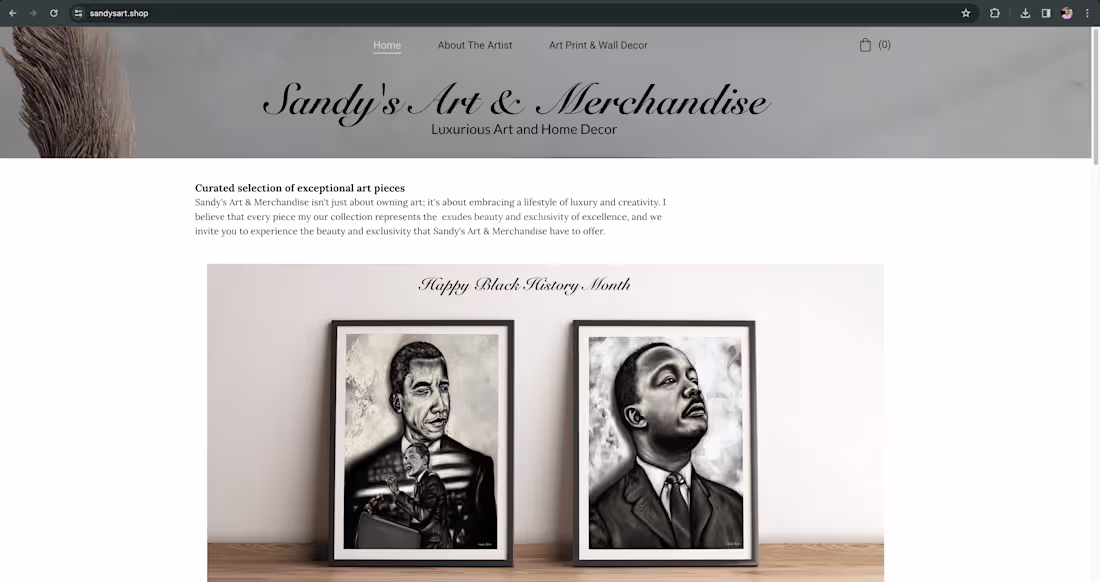 Cover image for Luxurious Art and Home Decor Store
