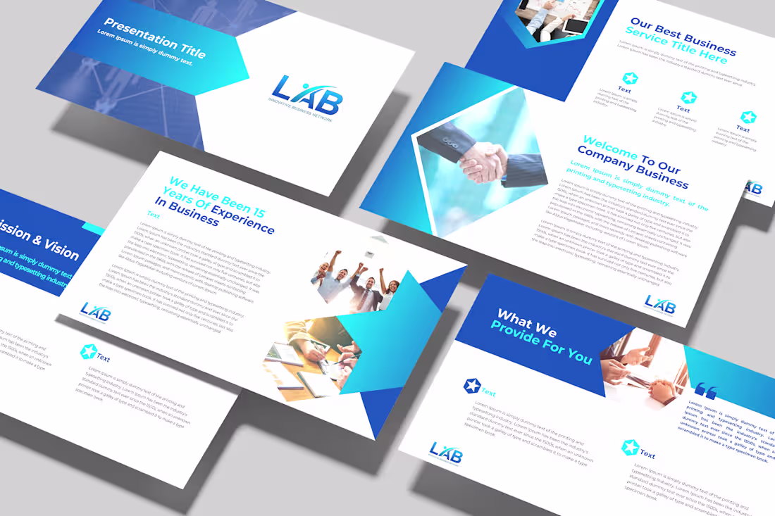 Cover image for LAB Network Pitch Deck Template | Modern Startup Presentation
