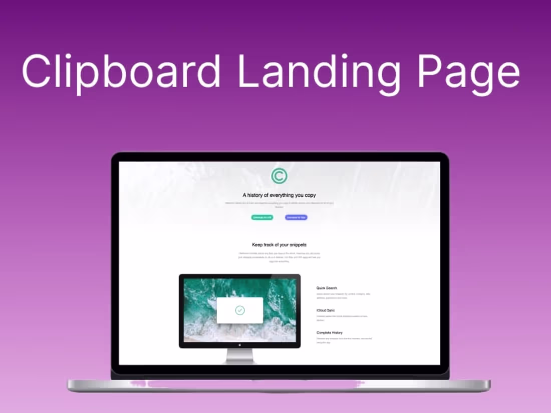 Cover image for Clipboard Landing Page