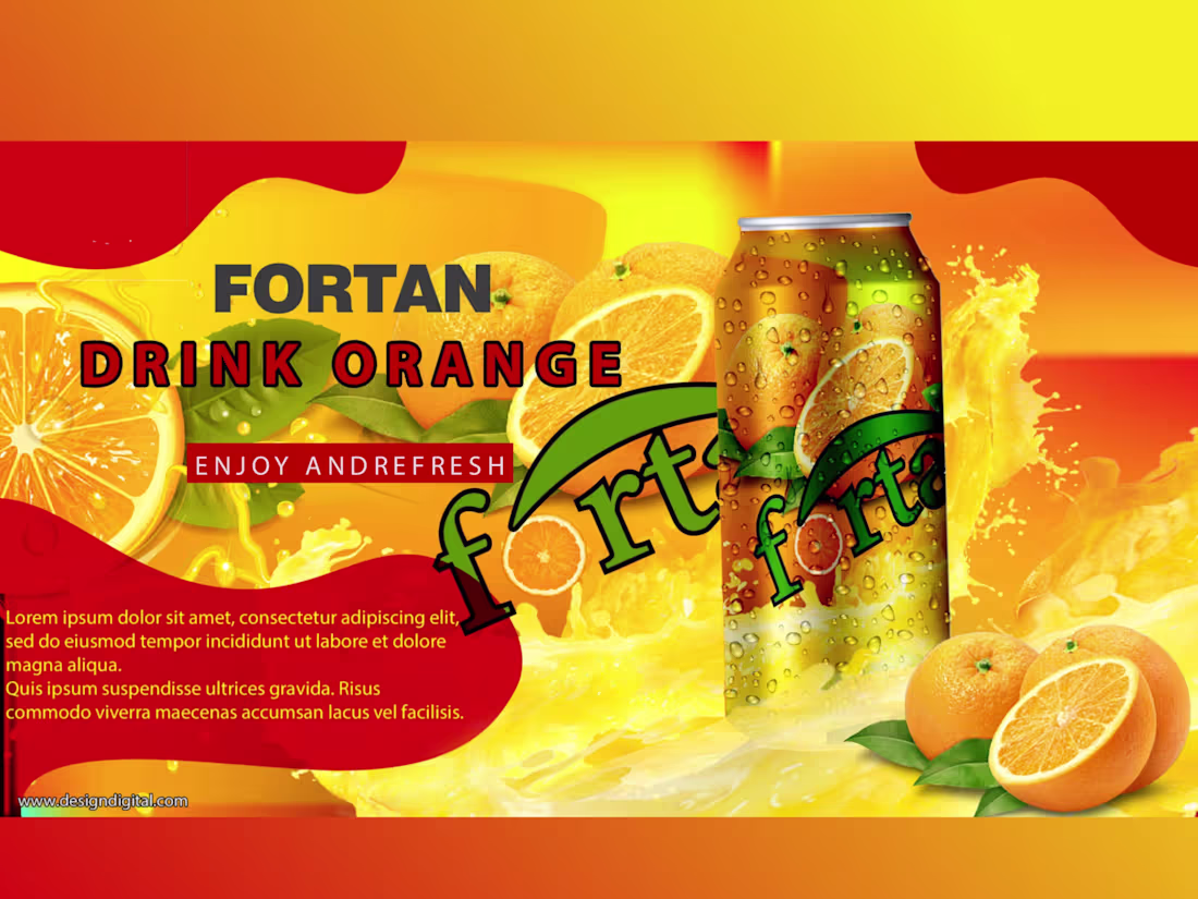 Cover image for A vibrant and refreshing packaging design for FORTAN Orange ...