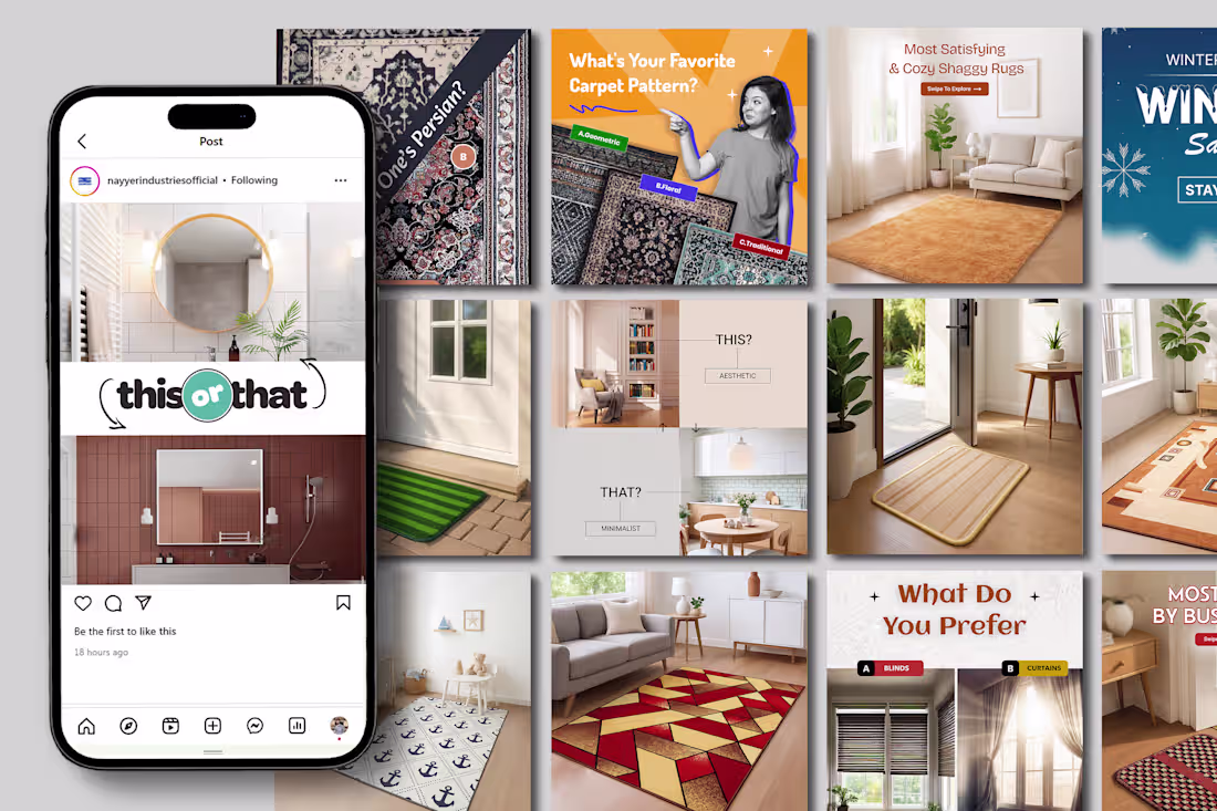 Cover image for Nayyier Carpets | Digital Branding & Ads