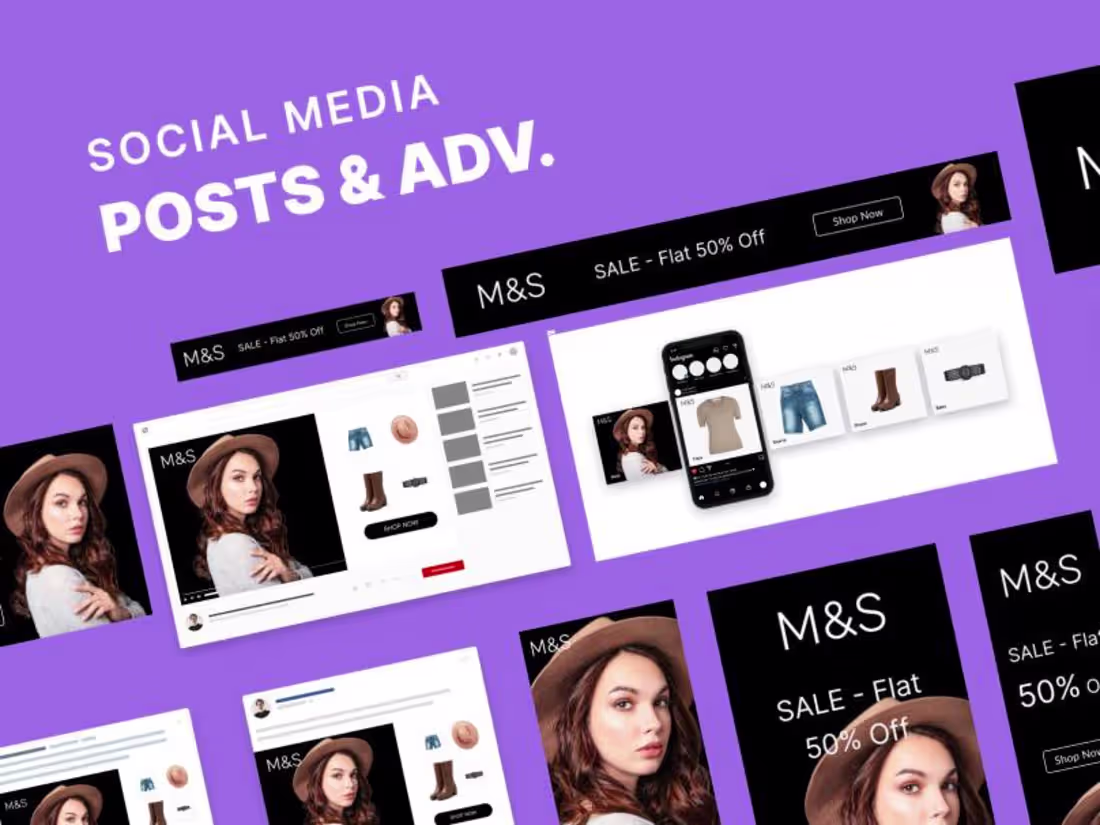 Cover image for Social Media Posts & Digital Adv.