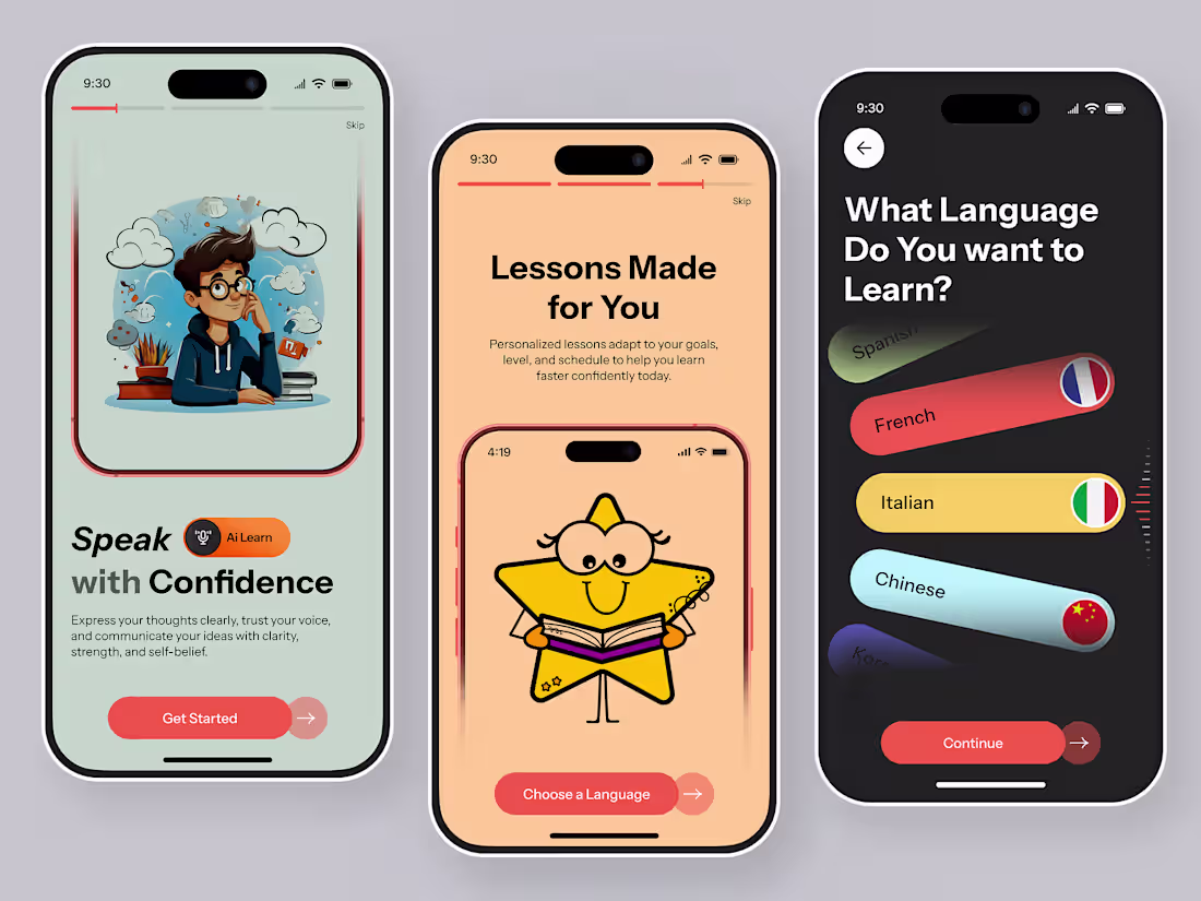 Cover image for AI-Powered Language Learning App Design