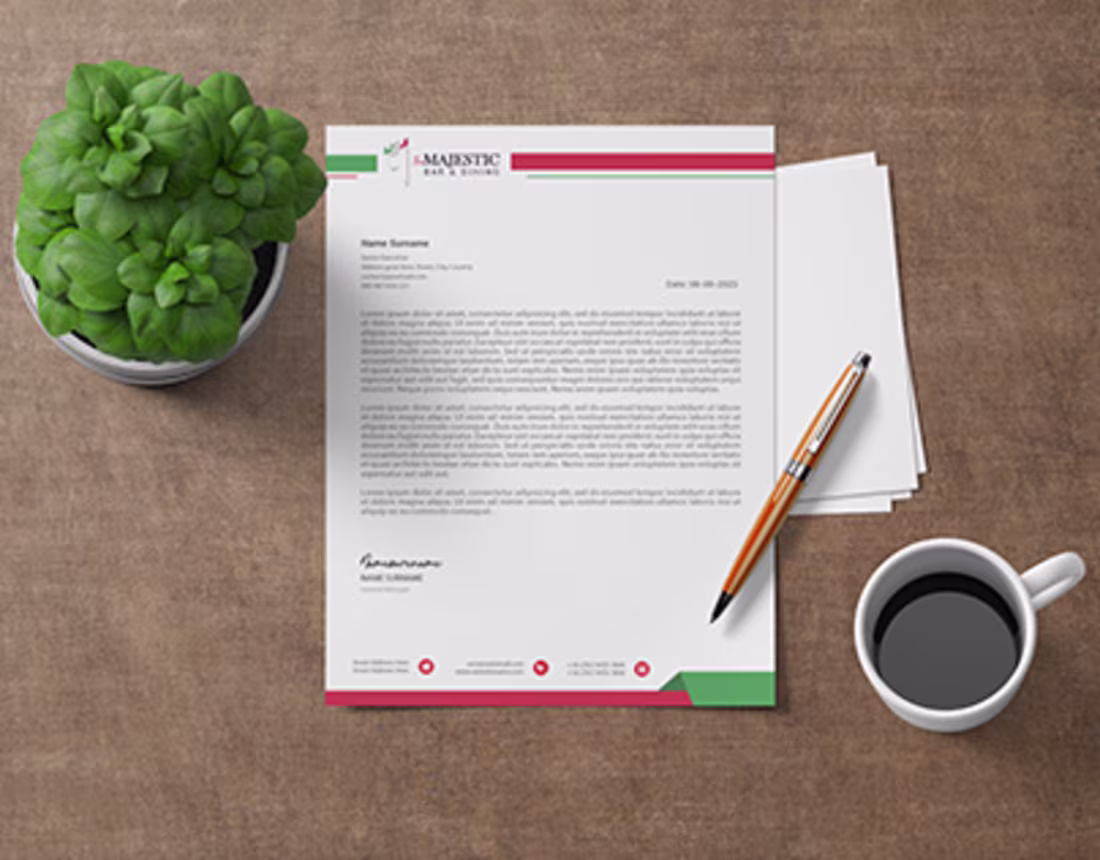 Cover image for stationary design