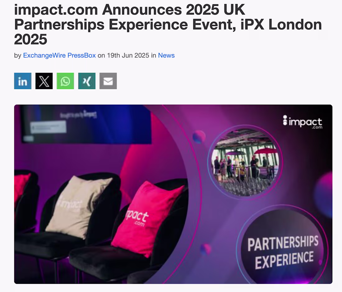Cover image for impact.com Partnerships Experience (iPX) Conference PR Outreach