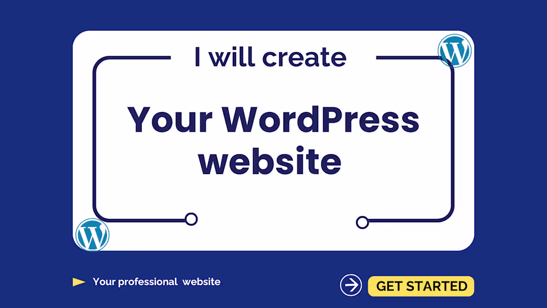 Cover image for I will create your professional wordpress website