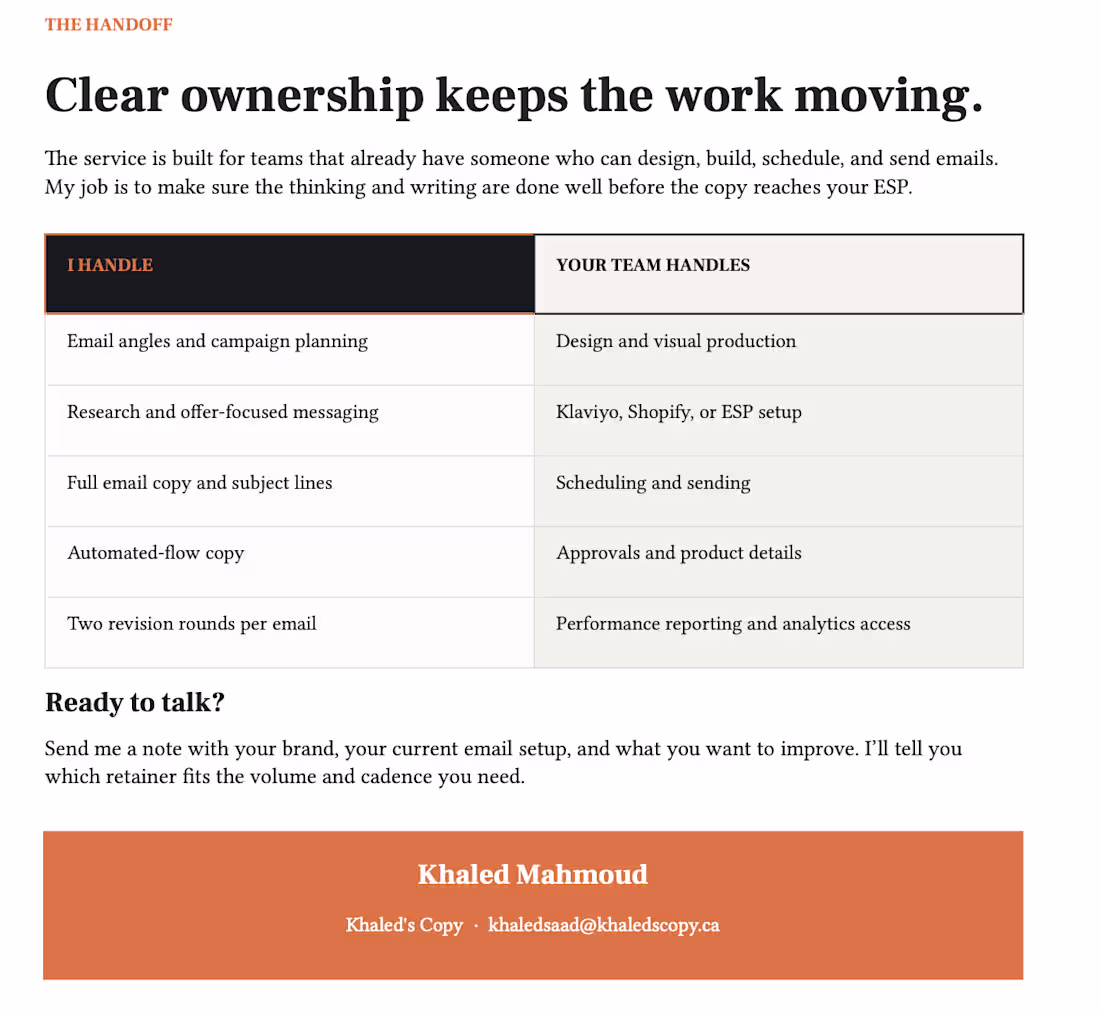 Cover image for Email Copy