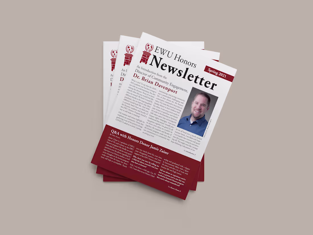 Cover image for EWU Spring 2021 Honors Newsletter